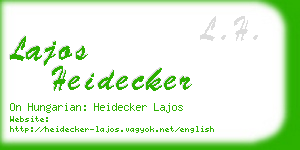 lajos heidecker business card